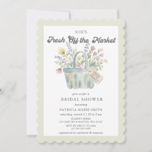 Fresh Off The Market Farmers Market Bridal Shower Invitation
