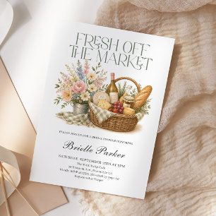Fresh Off The Market Farmers Market Bridal Shower Invitation