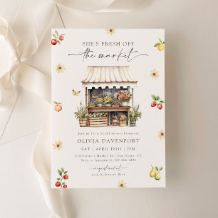 Fresh Off the Market Farmers Market Bridal Shower Invitation