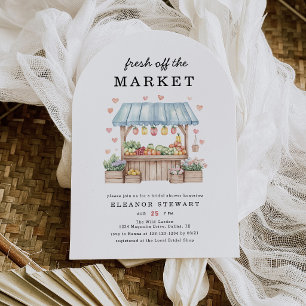 Fresh Off The Market Farmers Market Bridal Shower Invitation