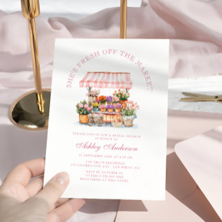 Fresh Off The Market Farmers Market Bridal Shower Invitation
