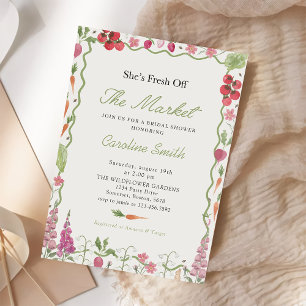 Fresh Off The Market Farmers Market Bridal Shower Invitation