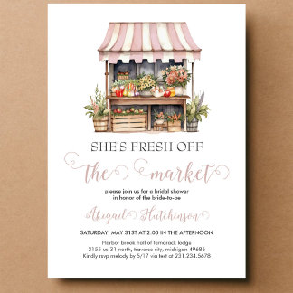 Fresh off The Market Farmer's Market Bridal Shower Invitation