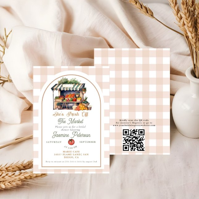 Fresh Off The Market Farmers Market Bridal Shower  Invitation (Creator Uploaded)