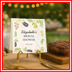 Fresh Off The Market Farmers Market Bridal Shower Napkin