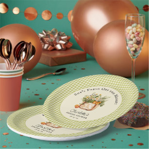 Fresh Off the Market Farmers Market Bridal Shower Paper Plate