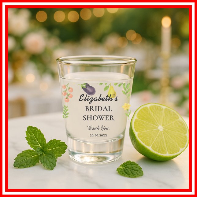 Fresh Off The Market Farmers Market Bridal Shower Shot Glass (Creator Uploaded)