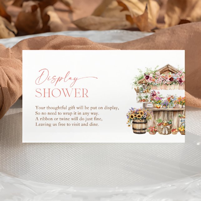 Fresh Off The Market Farmers Market Display Shower Enclosure Card (Creator Uploaded)