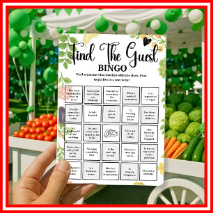 Fresh Off The Market Find The Guest Bingo Game  