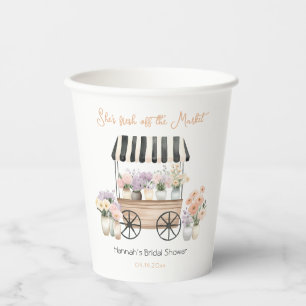 Fresh Off The Market Floral Bridal Shower  Paper Cups