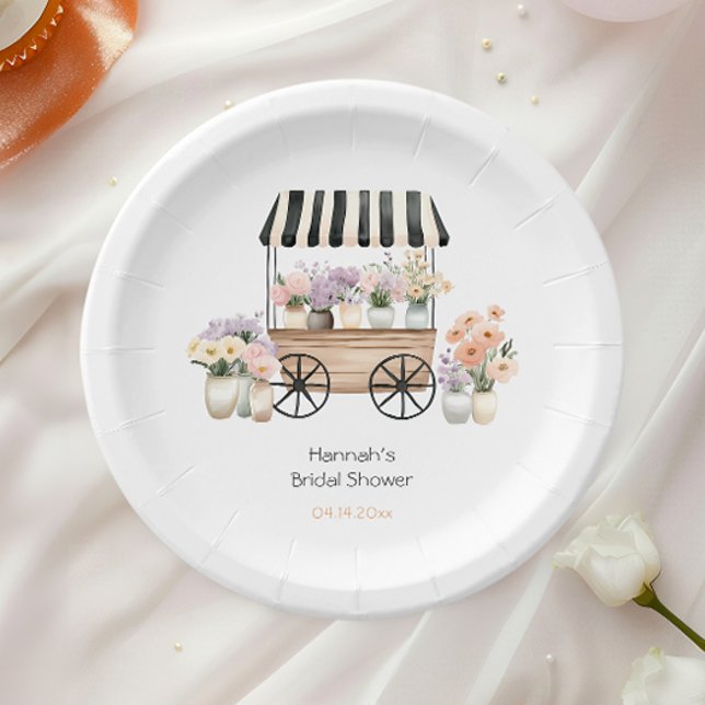 Fresh Off The Market Floral Bridal Shower Paper Plate (Creator Uploaded)