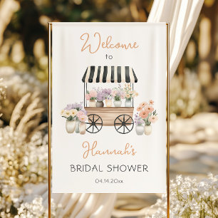 Fresh Off The Market Floral Bridal Shower Welcome Banner