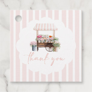 Fresh off the Market Flower Cart Bridal Shower Favour Tags