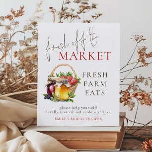 Fresh off the Market Food Sign Bridal Shower
