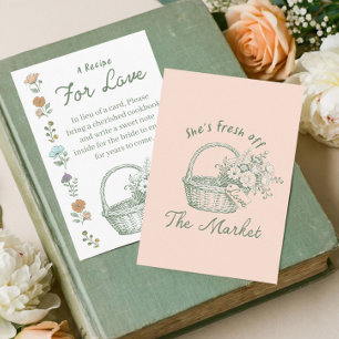 Fresh Off the Market Fresh Recipe For The Bride Enclosure Card