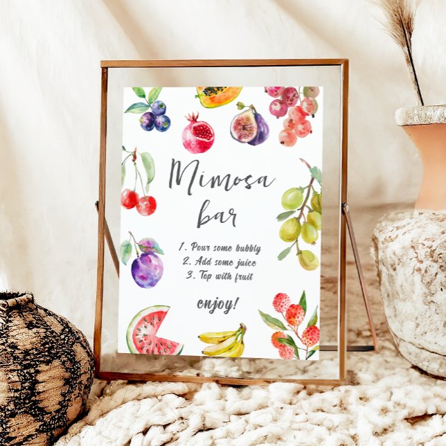Fresh Off The Market Fruits Bridal Mimosa Bar Poster (Creator Uploaded)
