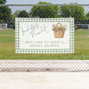 Fresh off the Market Gingham Welcome Bridal Shower Banner