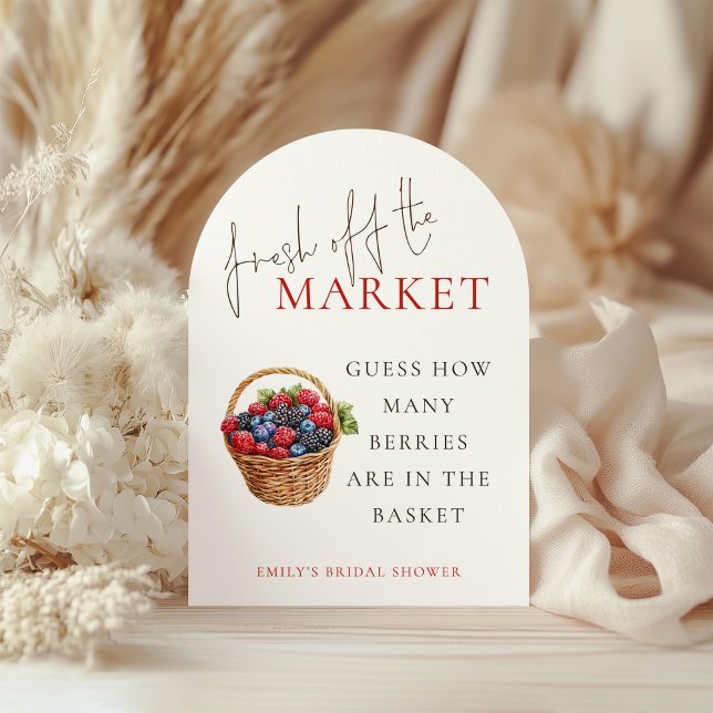 Fresh off the Market Guess Game Bridal Shower Arch Invitation (Creator Uploaded)