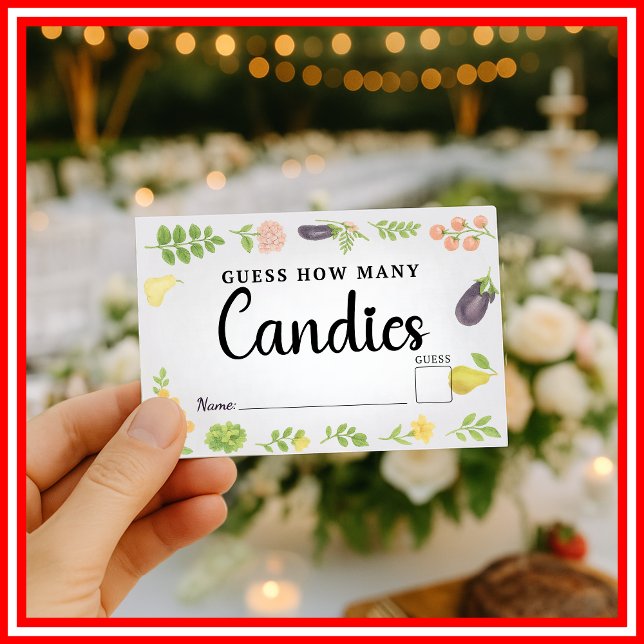 Fresh Off The Market Guess How Many Candies Bridal Enclosure Card (Creator Uploaded)