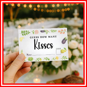 Fresh Off The Market Guess How Many Kisses Bridal Enclosure Card