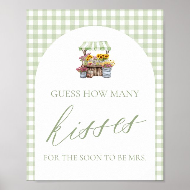 Fresh Off The Market Guess How Many Kisses Sign (Front)