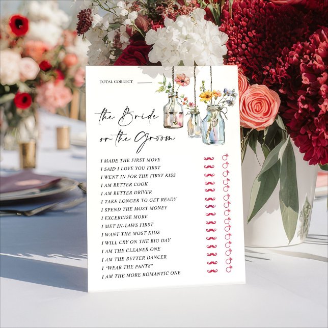 Fresh Off The Market Guess Who Bridal Game Card (Creator Uploaded)