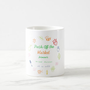 Fresh Off The Market Hand Drawn Bridal Shower Coffee Mug