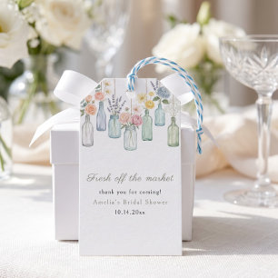 Fresh Off The Market Hanging Jars Bridal Shower Gift Tags