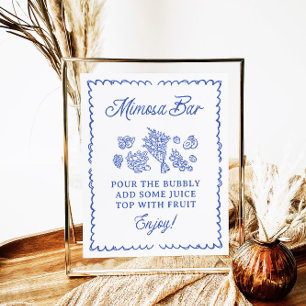 Fresh Off The Market Mimosa Bar Bridal Shower Sign