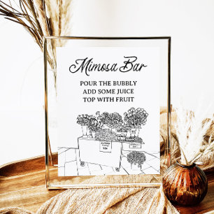 Fresh Off The Market Mimosa Bar Bridal Shower Sign