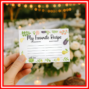 Fresh Off The Market My Favourite Recipe Enclosure Card