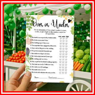 Fresh Off The Market Over or Under Bridal Game