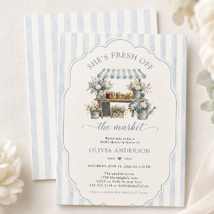 Fresh Off The Market Pastel Colours Bridal Shower Invitation