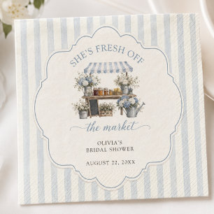 Fresh Off The Market Pastel Colours Bridal Shower Napkin