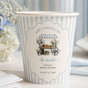 Fresh Off The Market Pastel Colours Bridal Shower Paper Cups