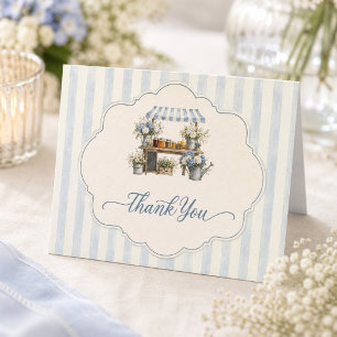 Fresh Off The Market Pastel Colours Bridal Shower Thank You Card