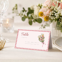Fresh off the market pink gingham bridal+shower