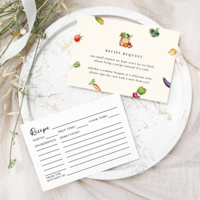 Fresh Off The Market Recipe Card Bridal Shower (Creator Uploaded)
