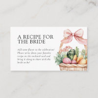 Fresh Off The Market Recipe Request Bridal Shower 