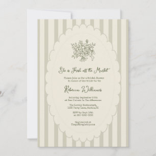 Fresh off the Market Sage Green Bridal Shower Invitation