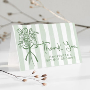 Fresh off the Market Sage Green Bridal Thank you Card