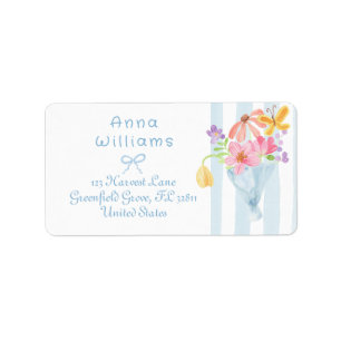 Fresh Off the Market Watercolor Return Address Label