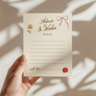 Fresh Off The Market Whimsical Bridal Shower Advice Card