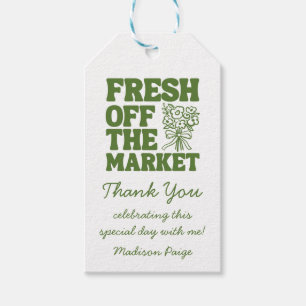 Fresh Off the Market Whimsical Green Bridal Shower Gift Tags