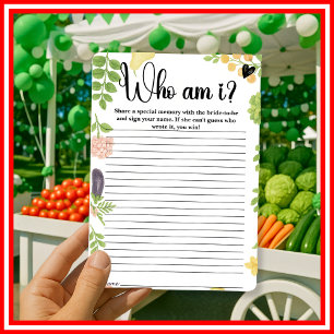 Fresh Off The Market Who Am I Bridal Shower Game