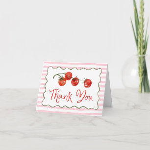 Fresh off the Vine Pink Tomato Bridal Shower Thank You Card