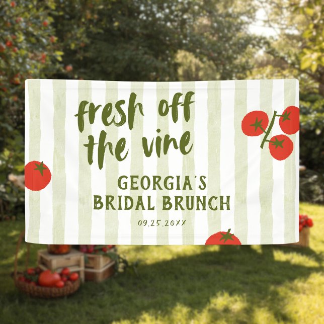 Fresh Off The Vine Tomato Bridal Shower Banner (Creator Uploaded)