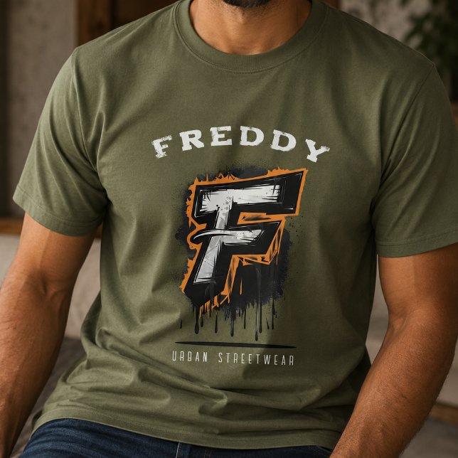 Fresh Off the Wall: Bold Graffiti Monogram "F" T-Shirt (Creator Uploaded)