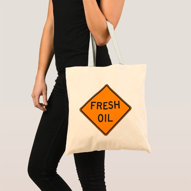 Fresh Oil Road Sign Tote Bag (Creator Uploaded)