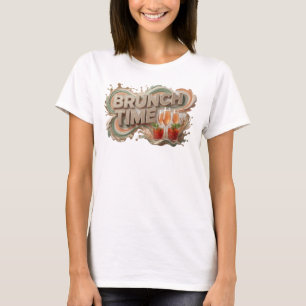 Fresh Orange BRUNCH TIME Statement Tee